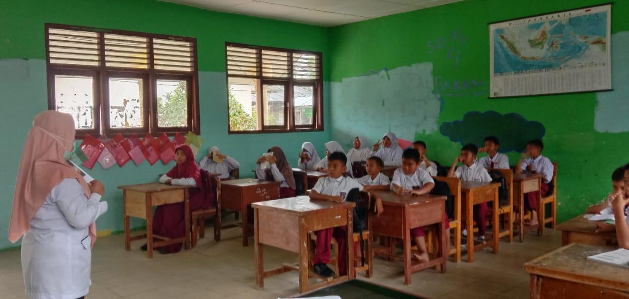 20230121 Dinkes Bangka datangi sekolah-sekolah untul mensosialisasikan bahaya ciki Ngebul bagi anak-anak.