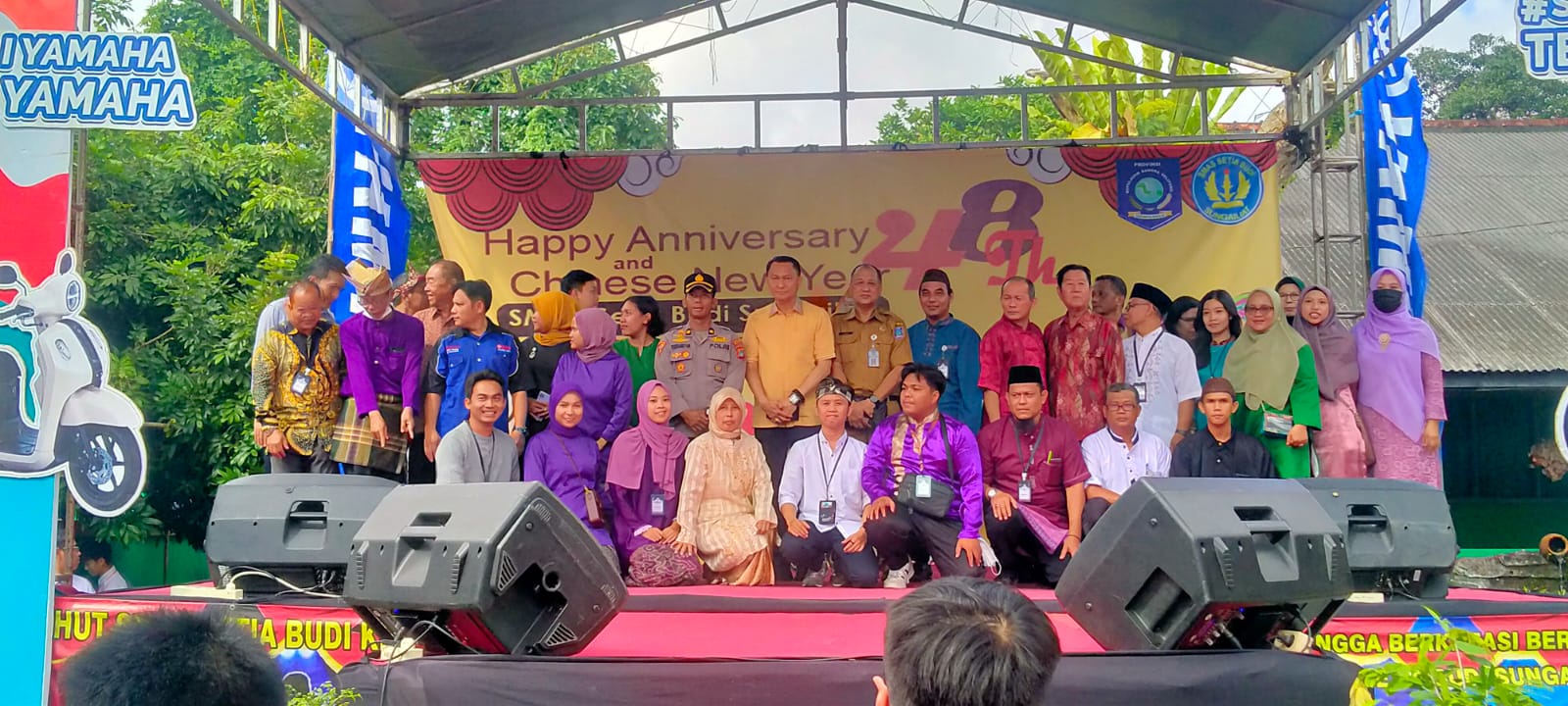 20230206 Anggota DPR RI Dapil Babel, Bambang Patijaya saat hadiri HUT SMA Setiabudi Sungailiat.