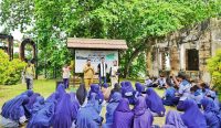 Puluhan Siswa SMP IT Albina Pangkalpinang Belajar Sejarah Benteng Toboali