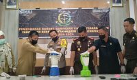 1 Kilogram Ganja dan Barang Bukti Inkrah Lainnya Dimusnahkan Kejari Babar