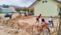 Ruang Baru di SMPN 3 Parittiga Tahap Pemasangan Batu Pondasi