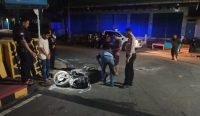 Mio Soul Hantam Satria FU di Dekat Pasar Mentok, 2 Orang Alami Luka Berat