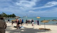 Kunjungan Kapal Pesiar Paul Gauguin Cruise di Pantai Parai, Momentum Bangkitkan Pariwisata Bangka Belitung