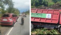 Polisi Ungkap Kronologi Lakalantas Mobil Ignis Vs Truk LPG di Penyak
