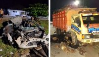 Brak! Kecelakaan Maut di Keposang, Truk Sawit Vs Sigra, 1 Orang Tewas