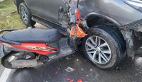 Brak! Fortuner Hantam Honda Beat di Beruas, Pengemudi Sepeda Motor Tewas