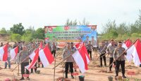Sambut HUT ke-80 RI, Polres Basel Kembali Hijau Kawasan Desa Keposang