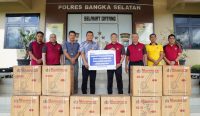 Dukung Program Ketahanan Pangan, PT Timah Serahkan Mesin Tanam Jagung untuk Polres Bangka Selatan 