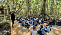 Outing Class SDIT Alam Cahaya: Serunya Menyusuri Sungai Hutan Mangrove Monjang Desa Kurau