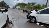 Mobil Dikendarai Kepala Dinas Bangka Selatan Terlibat Adu Kambing di Jalan Desa Bencah  