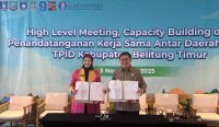 Wabup Debby Teken Kerja Sama Antardaerah TPID Belitung Timur