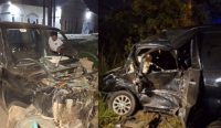 Brak! Innova Hantam Panther Pikap di Airgegas, 3 Penumpang Dilarikan ke Rumah Sakit