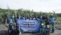 Dukung SDGs, Mahasiswa UNY Tanam Pandan Laut di Pantai Pelangi Bantul 