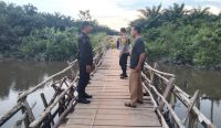 Polri dan Brimob Tinjau Lokasi Rencana Perbaikan Jembatan Mancung–Belit