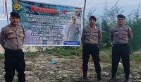 Polres Babar Pasang Spanduk Larangan Menambang di Kawasan Hutan Lindung