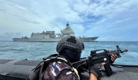 TNI AL Latihan Perang Antiakses dan Antiamfibi di Bangka