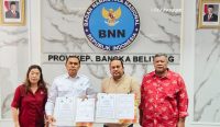 Cegah Peredaran Narkotika, BNNP Teken MoU Bersama PWI Babel