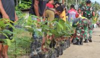 Cintai Alam, Satgas TMMD ke-127 Kodim Basel Kembali Hijaukan Desa Penutuk 