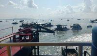 Aktivitas penambangan ilegal dari ratusan TI selam di kawasan IUP PT Timah Tbk laut Sukadamai, Toboali, Bangka Selatan kembali marak terjadi, Selasa (31/3/2026).