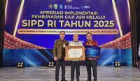 Pemkab Bangka Selatan Raih Penghargaan Implementasi 100 Persen Pembayaran Gaji ASN melalui SIPD