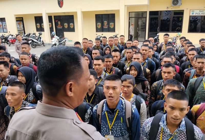 99 Peserta Jalani Rikmin Awal Penerimaan Anggota Polri di Polres Belitung
