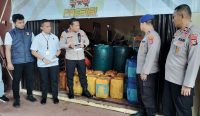 Kejar-Kejaran di Perairan Sadai, Polres Basel Amankan 6 Ton Solar Ilegal di Dermaga Penutuk