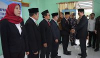 Suasana berbeda mewarnai pelantikan dan pengambilan sumpah Jabatan Pimpinan Tinggi Pratama di lingkungan Pemerintah Kabupaten Belitung