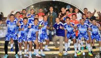 Sempat Tertinggal 3-1, Polres Basel Kampiun Turnamen Mini Soccer Polda Babel