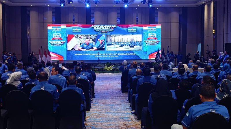 Bustomi Lukas Terpilih Aklamasi Nakhodai Partai Demokrat Bangka Belitung
