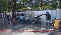 Ini Dugaan Penyebab Mobil Dokter Iwan Sugito Terbakar di Pangkalpinang