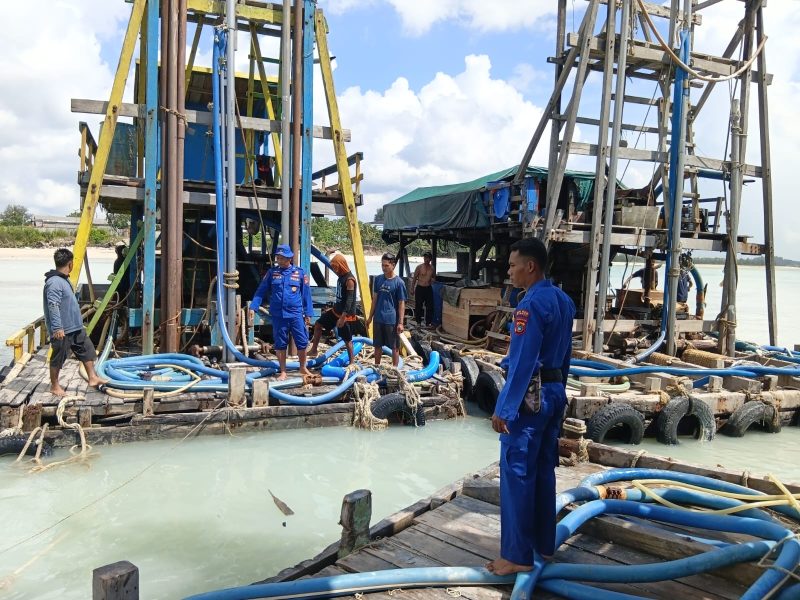 Pagar Polman Babel Terancam Amblas, Polres Bangka Amankan 8 PIP di Airkantung