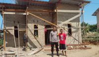 Senyum Akuan, Rumah Impian Kado HUT Bhayangkara di Bangka Barat Hampir Rampung