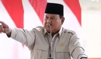 Prabowo saat meresmikan bendungan di Lombok Barat, Nusa Tenggara Barat, Jumat (10/7/2026).