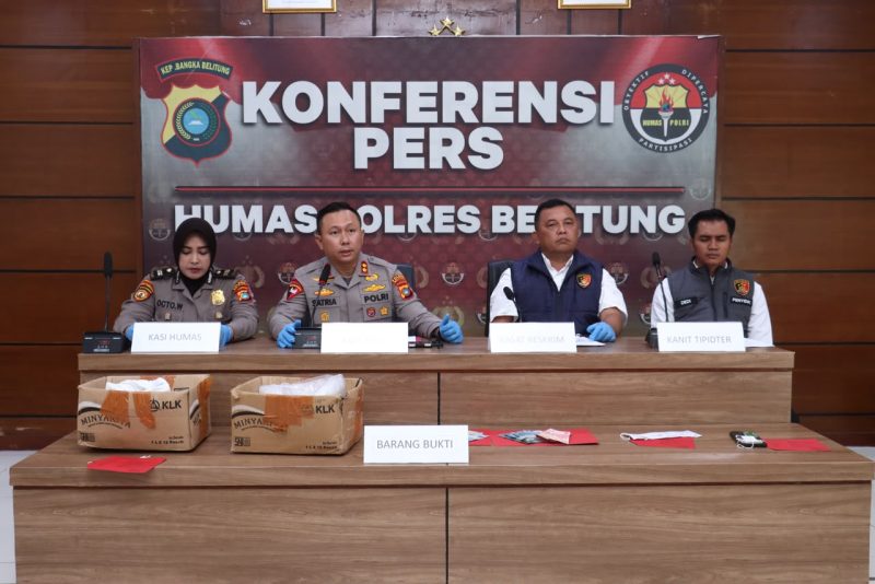 4 Hari Jabat Kapolres Belitung, AKBP Satria Darma Ungkap Penyelundupan 600 Kg Timah
