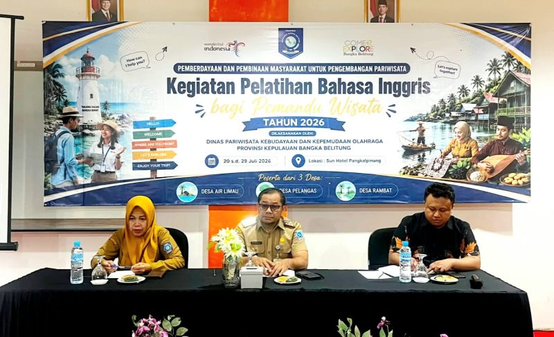 Disparbudkepora Babel Tingkatkan Kompetensi Bahasa Inggris Pemandu Wisata Desa Bangka Barat