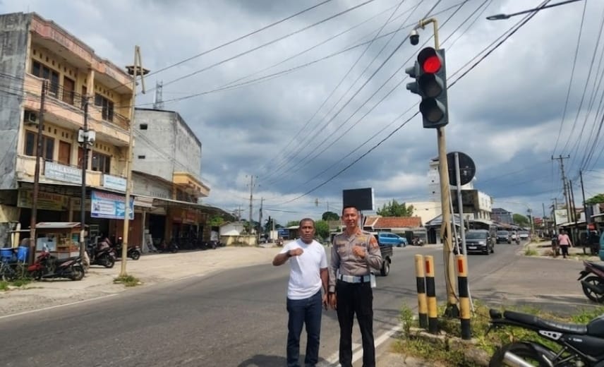 Dishub dan Satlantas Polres Bangka Perbaiki Traffic Light Simpang 4 Kuday, Arus Lalu Lintas Kembali Normal