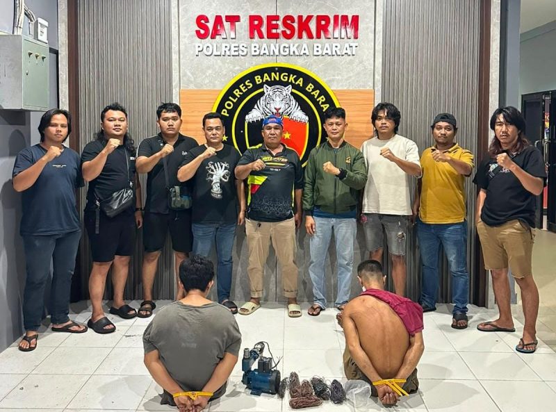 Usai Gasak Mesin Air Milik ASN, Pria di Mentok Pasrah Dikepung Tim Gabungan
