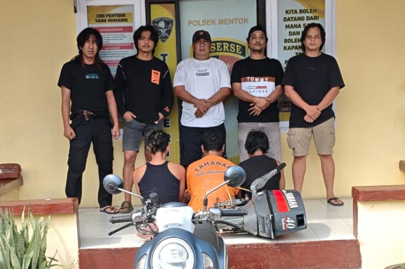 Kurang dari 24 Jam, Tim Meriam Polsek Mentok Ringkus 3 Pencuri Mesin Kapal Rp40 Juta