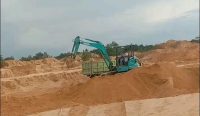 Diduga Ilegal, Dinas LH Babel Terbitkan Penghentian Aktivitas Tambang Pasir Kuarsa di Rambat