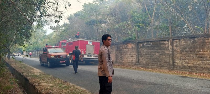 Kebakaran di Lapangan Golf PT Timah Mentok, Polisi Duga Karena Kelalaian