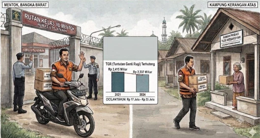 Eks Plt Direktur RSUD Terpantau Keluar Masuk Rutan Mentok, Utang TGR Miliaran Belum Lunas