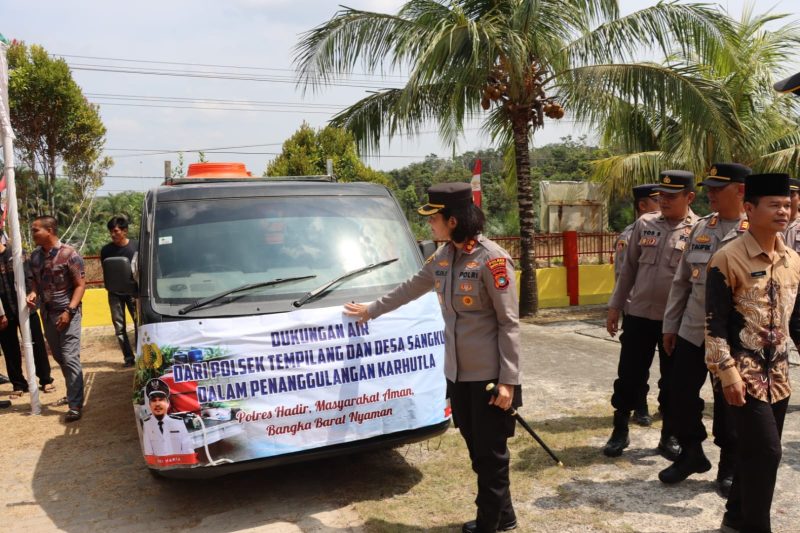 Turun Langsung ke Tempilang, AKBP Helen Simanjuntak Pastikan Kesiapan Karhutla dan Dukung Pos Ronda Warga