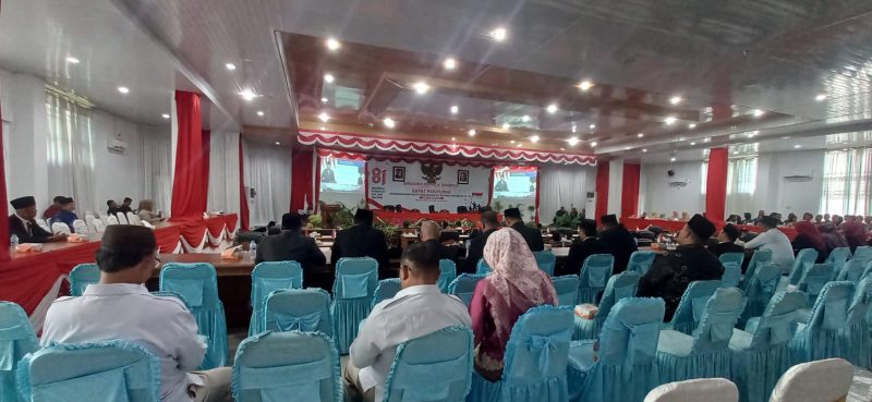 DPRD Bangka Gelar Paripurna Mendengarkan Pidato Kenegaran HUT ke-81 RI