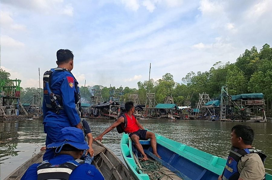 90 Ponton Beroperasi di DAS Kampak, Polairud Babar Imbau Setop TI Tak Kantongi Izin