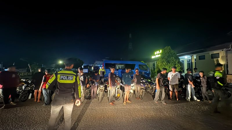 Polisi Tindak Aksi Balapan Liar dan Knalpot Brong yang Meresahkan di Belitung