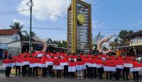 Gelorakan Semangat Kebangsaan, Kesbangpol dan Paskibraka Bangka Selatan Bagikan 2.000 Bendera