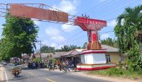 Geger! Tukang Cat Tersengat Listrik saat Kerja di Atas Gapura Selamat Datang di Toboali