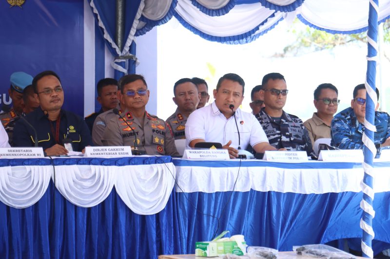 Bareskrim Polri Apresiasi TNI AL Gagalkan Penyelundupan 75,7 Ton Pasir Timah Ilegal di Bangka Belitung
