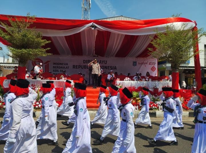 Semarak HUT ke-81 RI: Aksi 234 Regu Pelajar Curi Perhatian Ribuan Warga Bangka Tengah