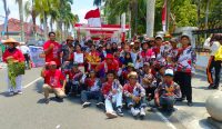 Perdana Turun di Karnaval Tingkat Provinsi, Desa Simpang Rimba Sukses Curi Perhatian Penonton
